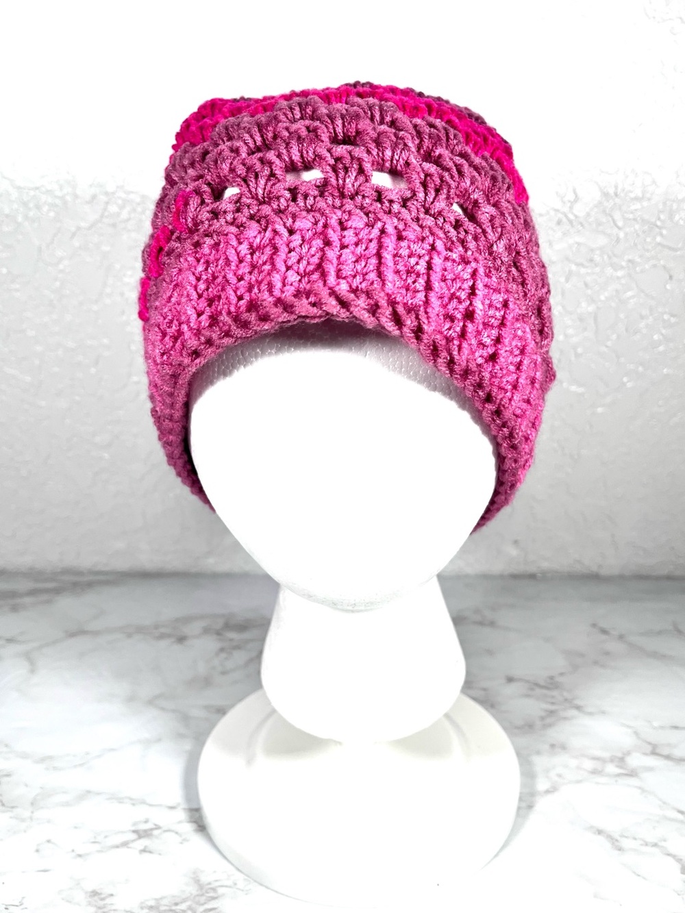 Pink Crochet Beanie
